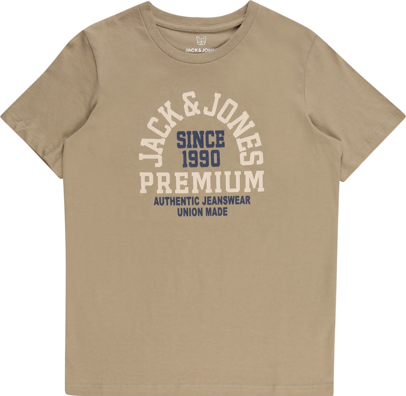 Jack & Jones Junior Tričko 'BLU BOOSTER' béžová / enciánová modrá / khaki