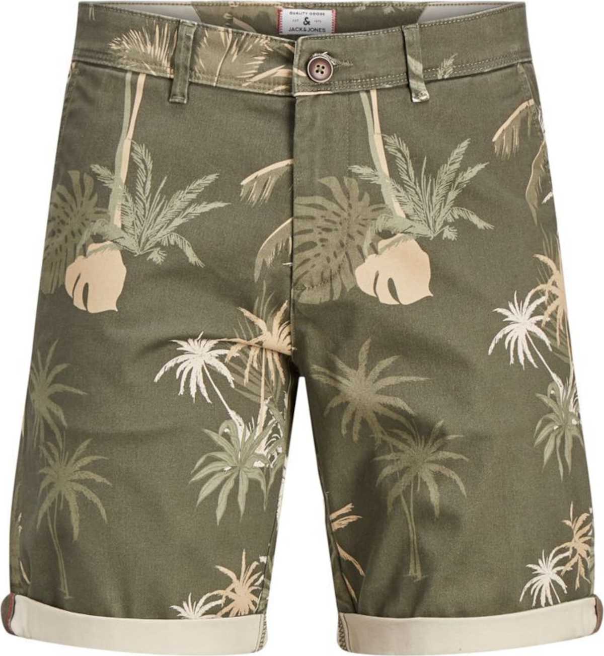 Jack & Jones Plus Chino kalhoty 'Bowie' béžová / khaki / olivová