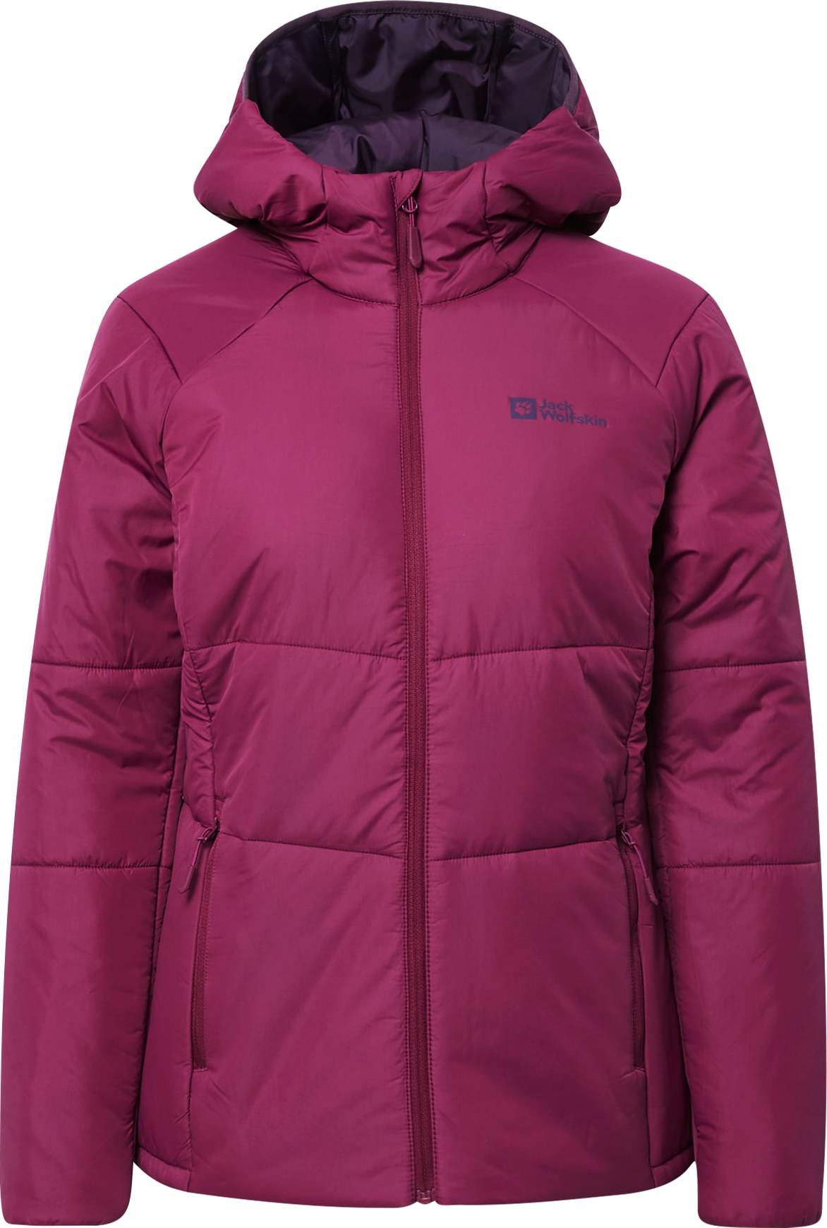 JACK WOLFSKIN Outdoorová bunda 'BERGLAND' čedičová šedá / bobule