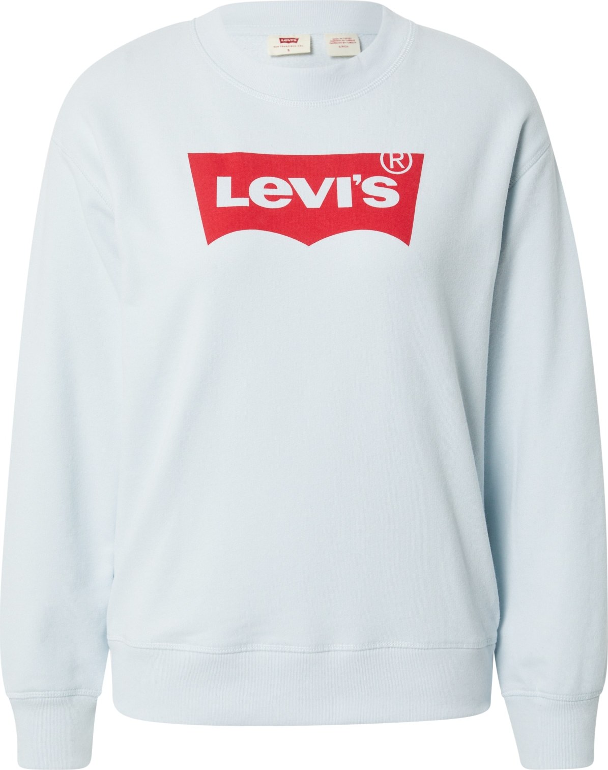 LEVI'S Mikina stříbrně šedá / červená