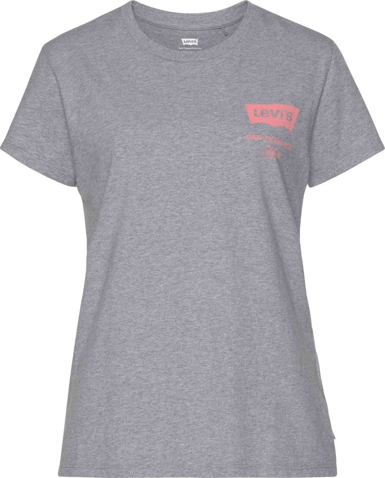 LEVI'S Tričko 'THE PERFECT TEE GREYS' šedý melír / světle růžová