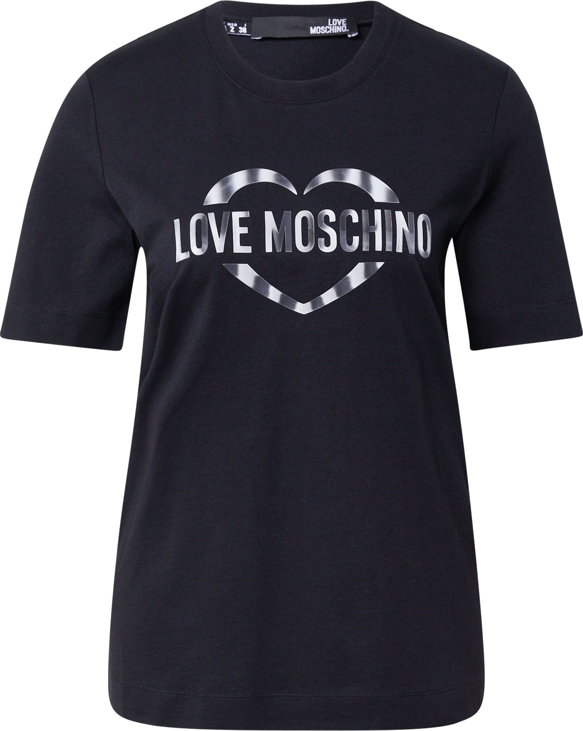 Love Moschino Tričko šedá / černá / bílá