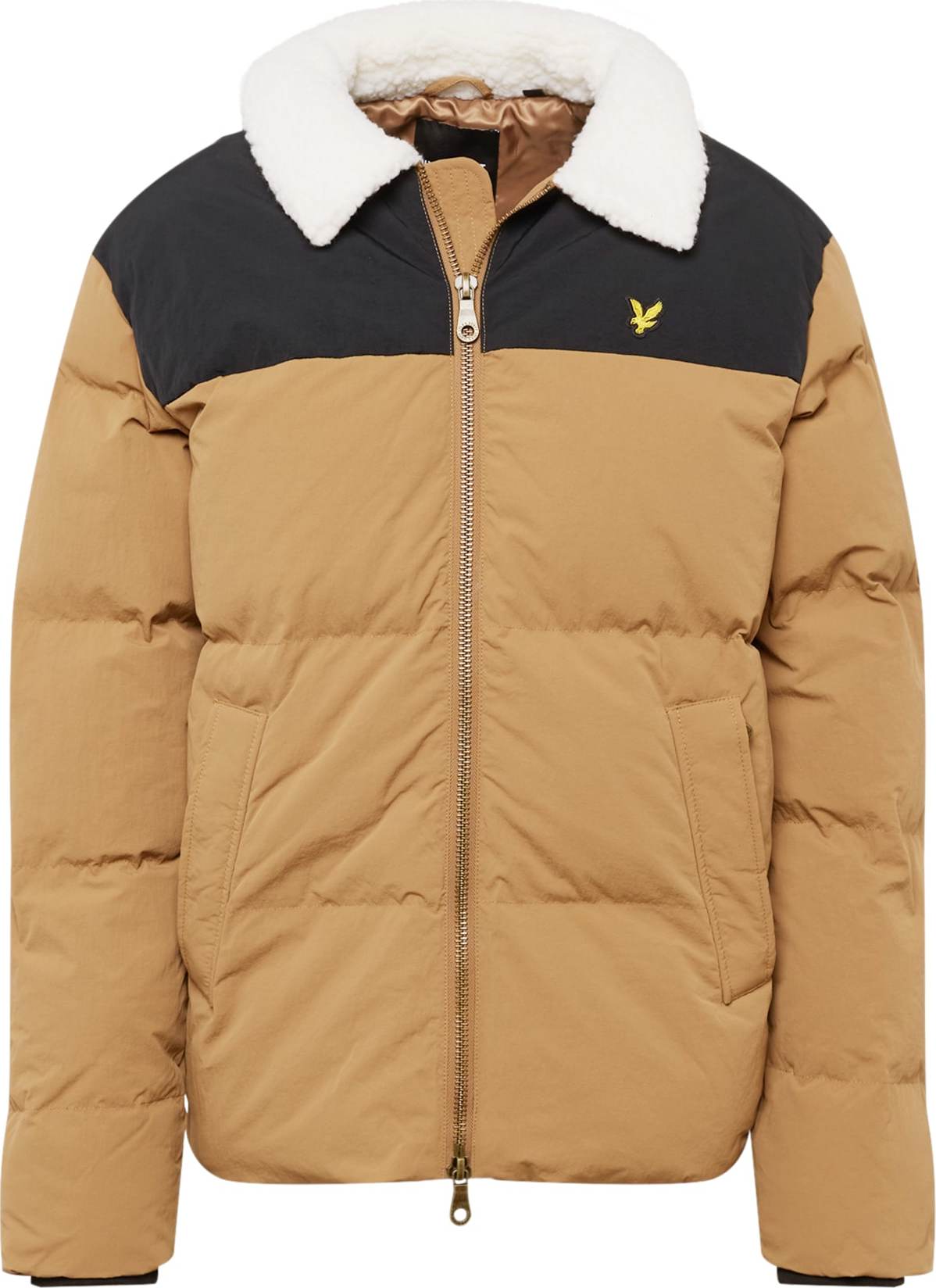 Lyle & Scott Zimní bunda velbloudí / žlutá / černá / bílá