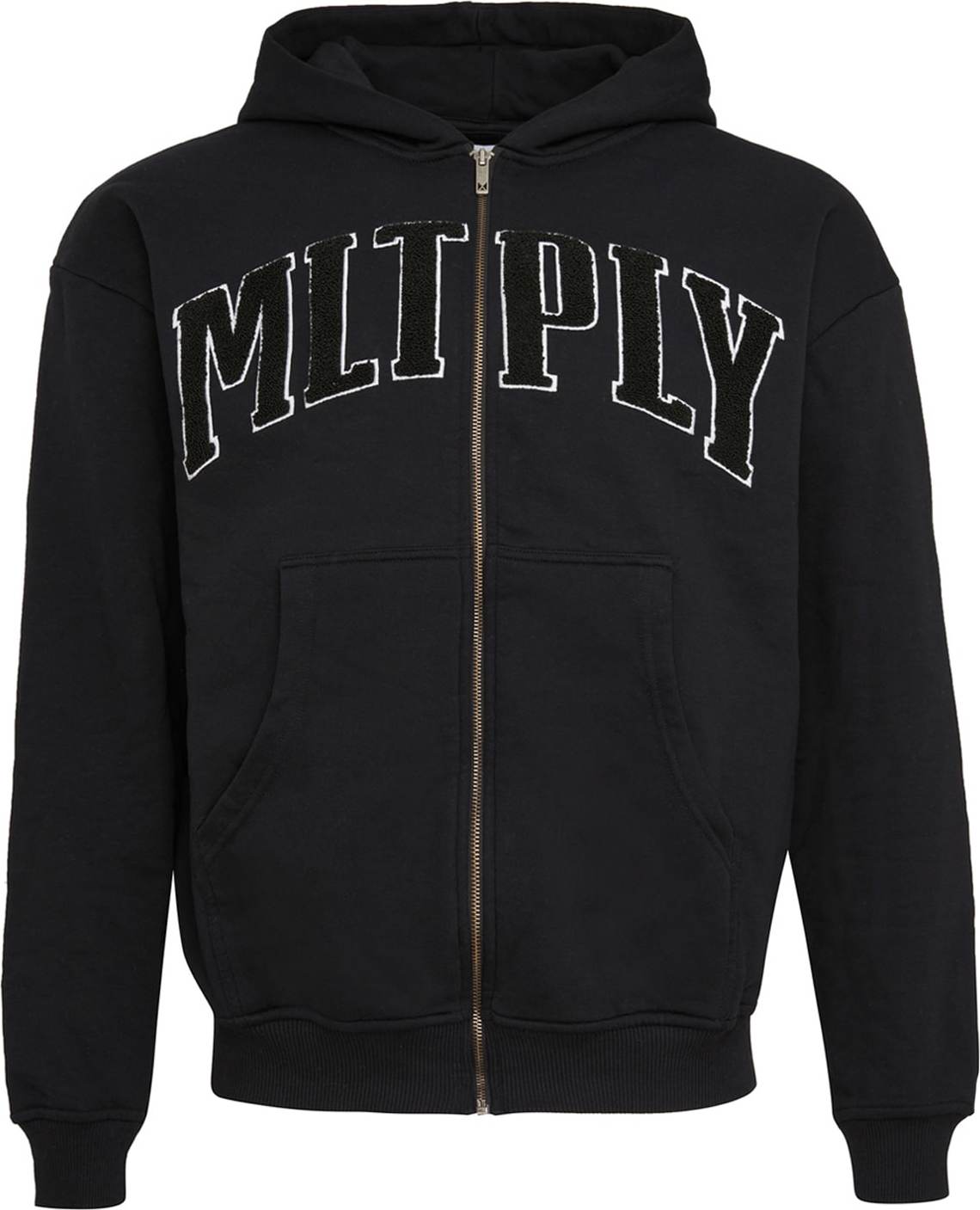 Multiply Apparel Mikina černá / bílá