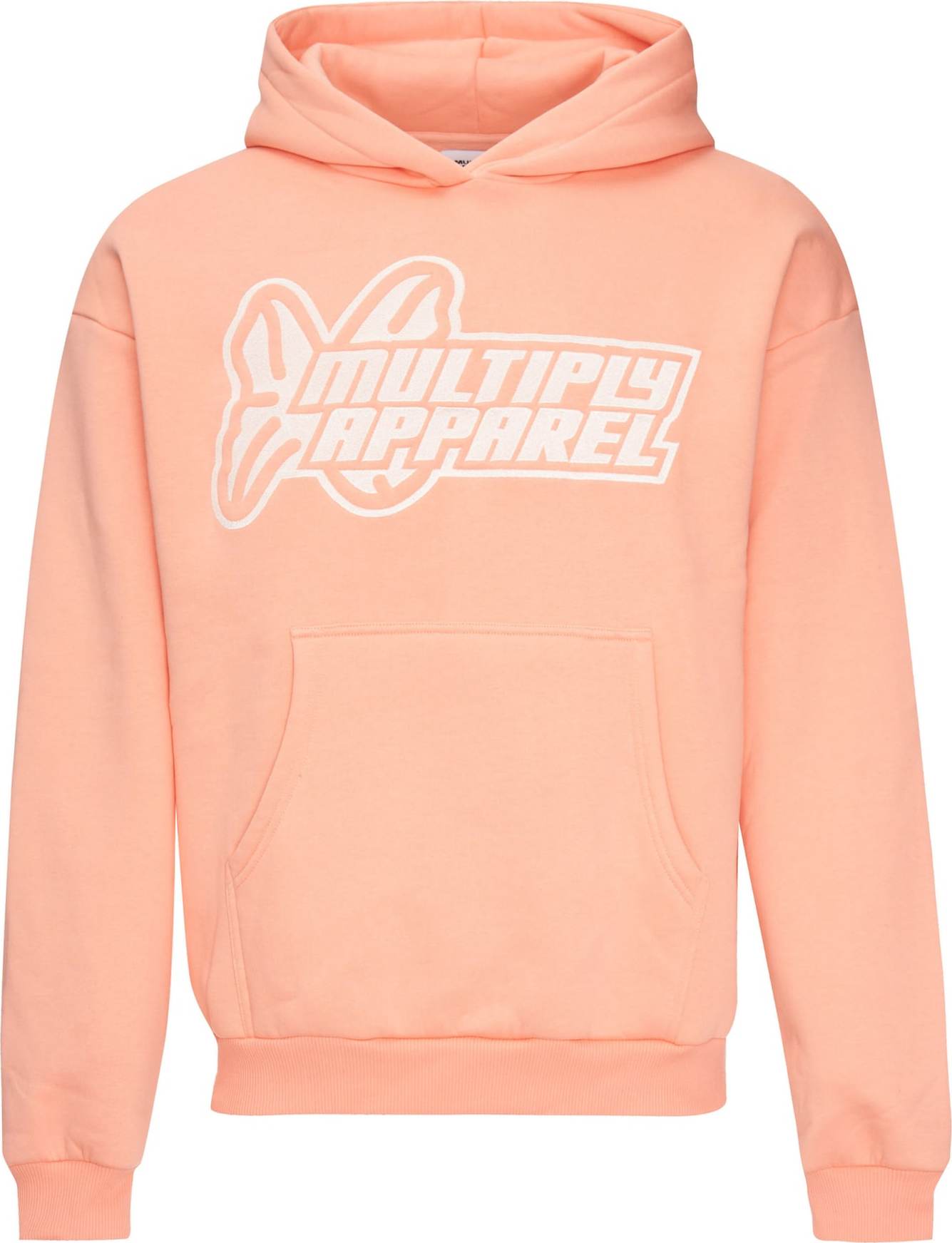 Multiply Apparel Mikina meruňková / bílá