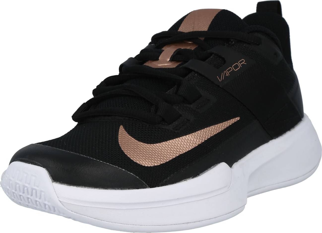 NIKE Sportovní boty 'Court Vapor Lite' bronzová / černá