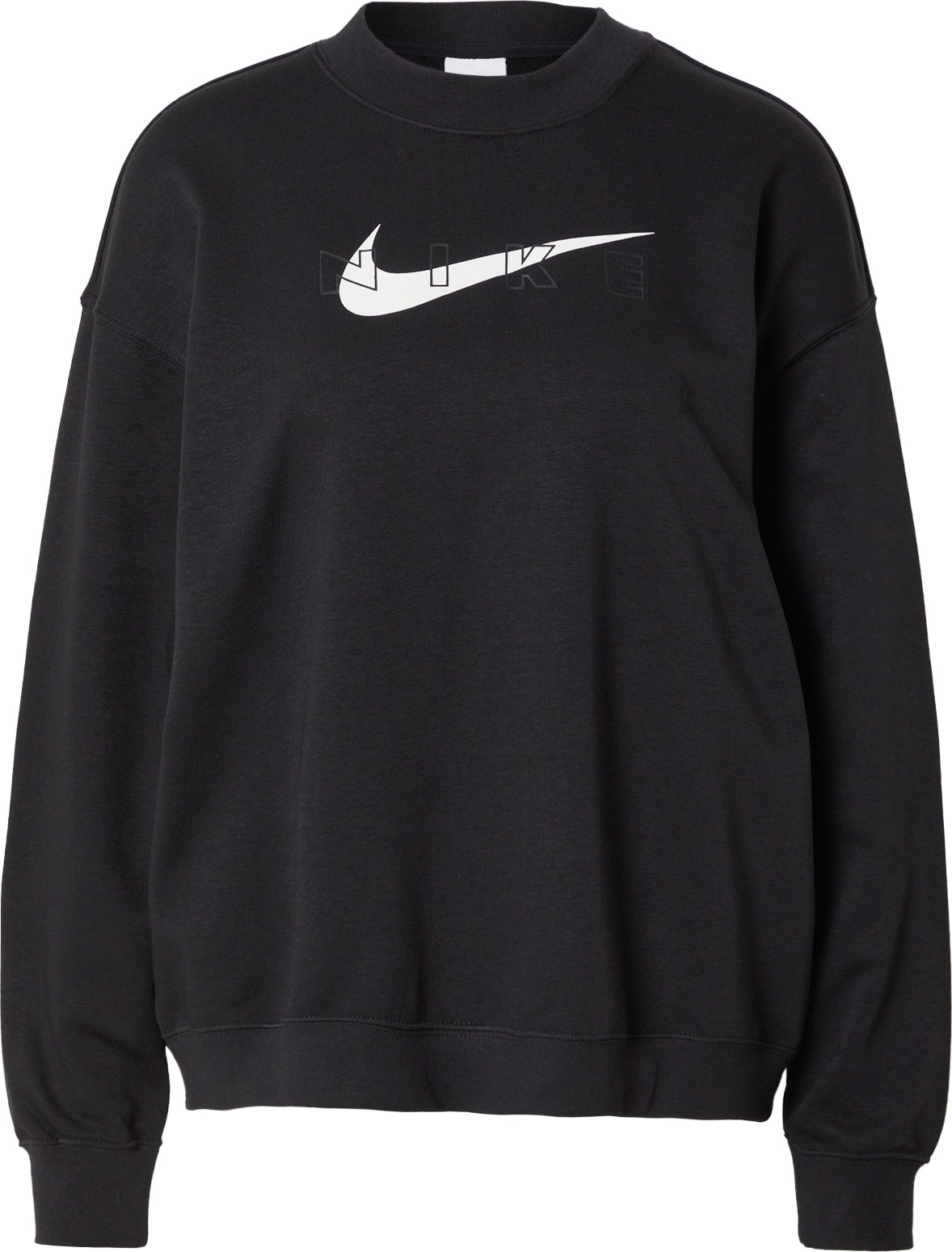 NIKE Sportovní mikina černá / bílá