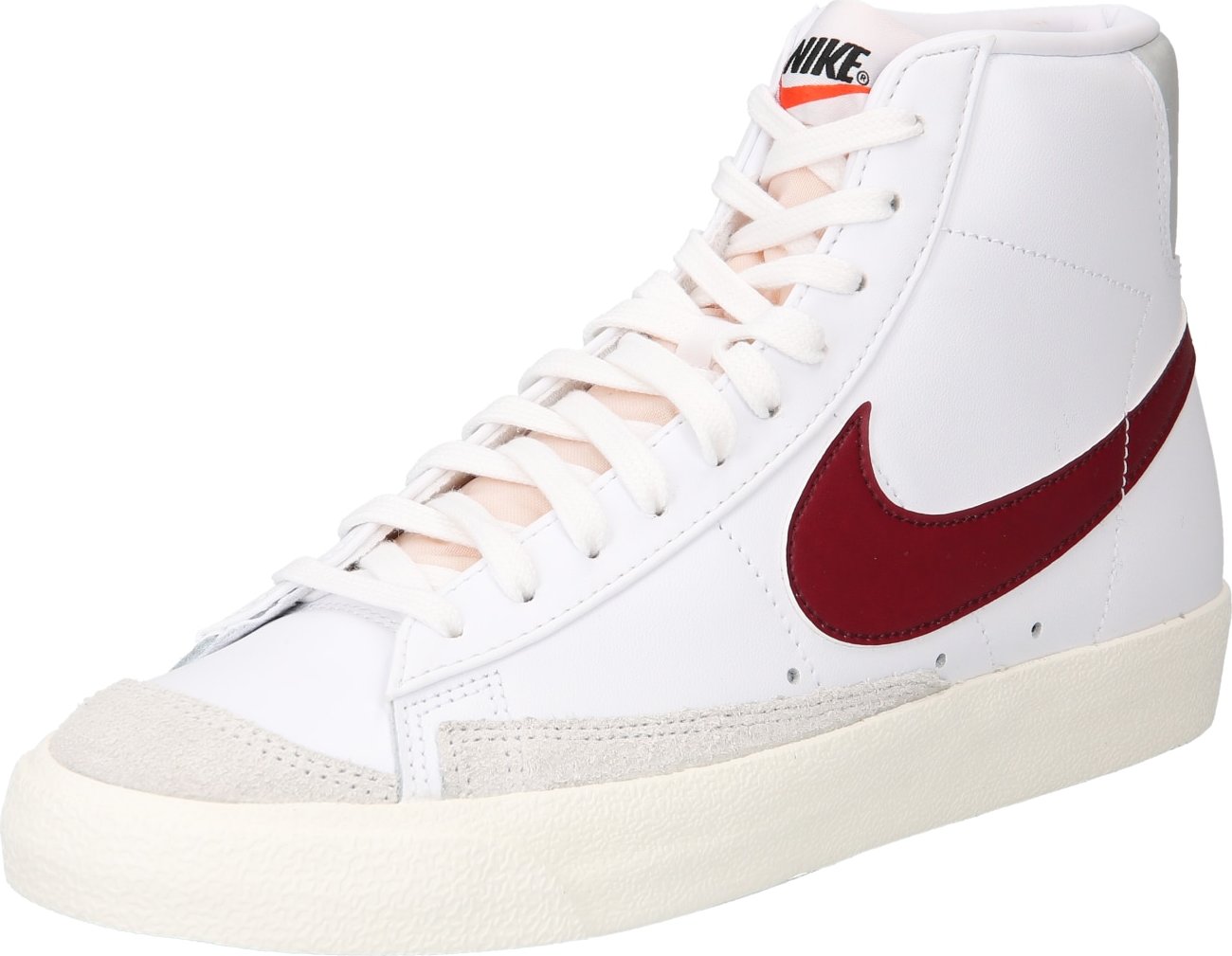 Nike Sportswear Kotníkové tenisky 'Blazer 77' bordó / bílá