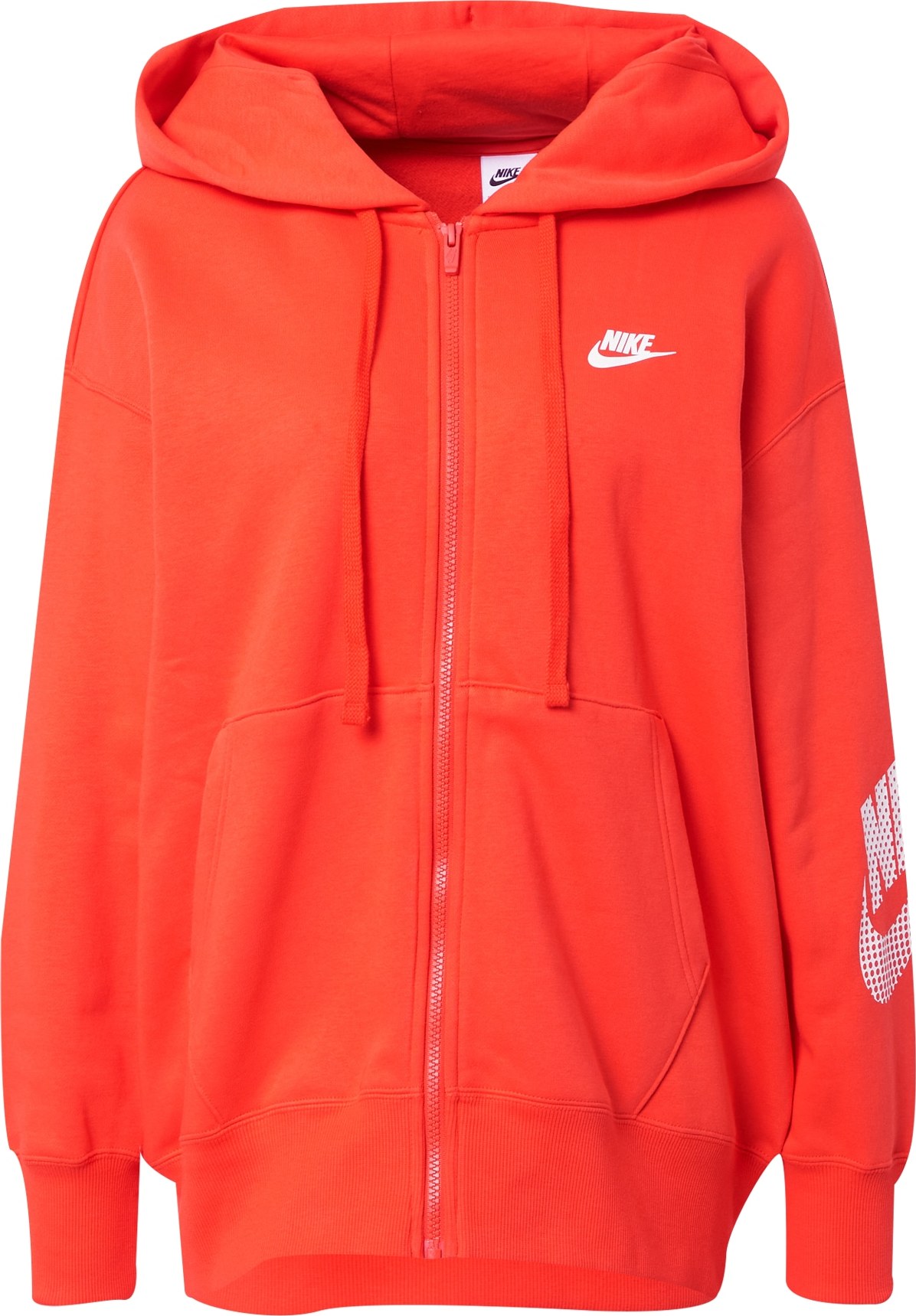 Nike Sportswear Mikina oranžově červená / bílá