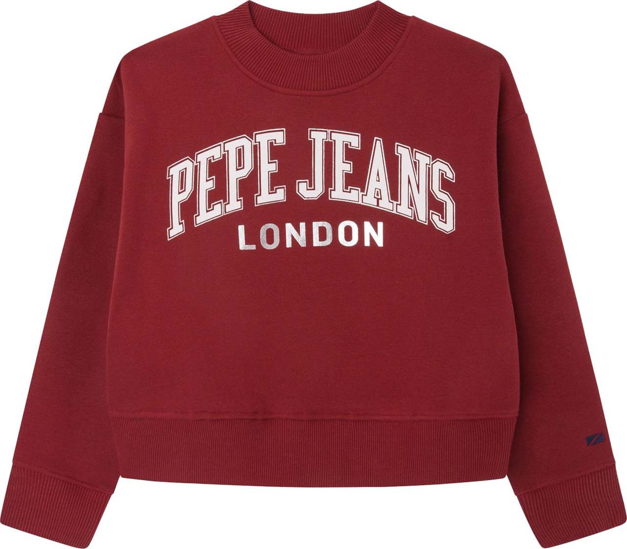 Pepe Jeans Mikina 'ELISABETH' krvavě červená / bílá