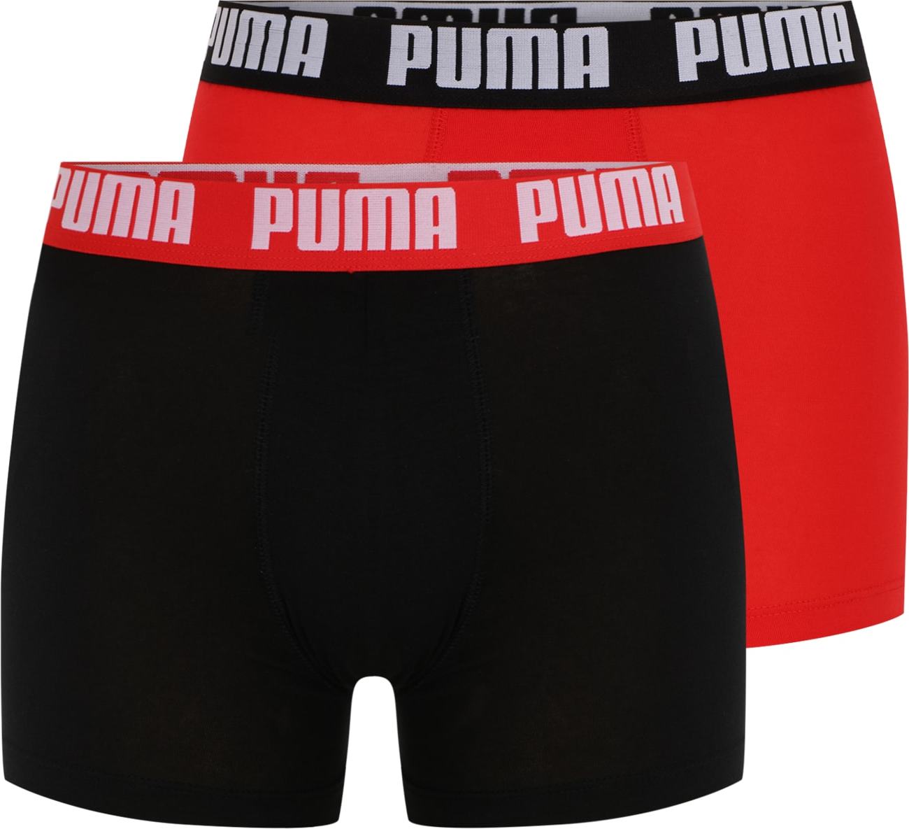 PUMA Boxerky červená / černá / bílá