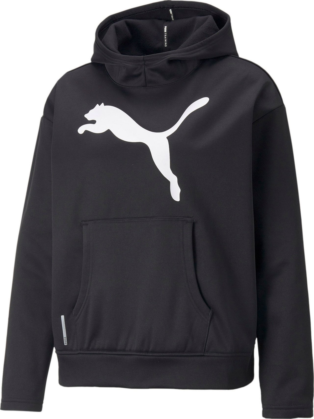 PUMA Sportovní mikina černá / bílá