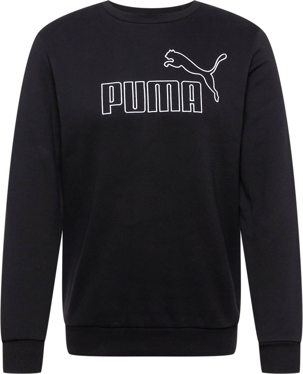 PUMA Sportovní mikina černá / bílá