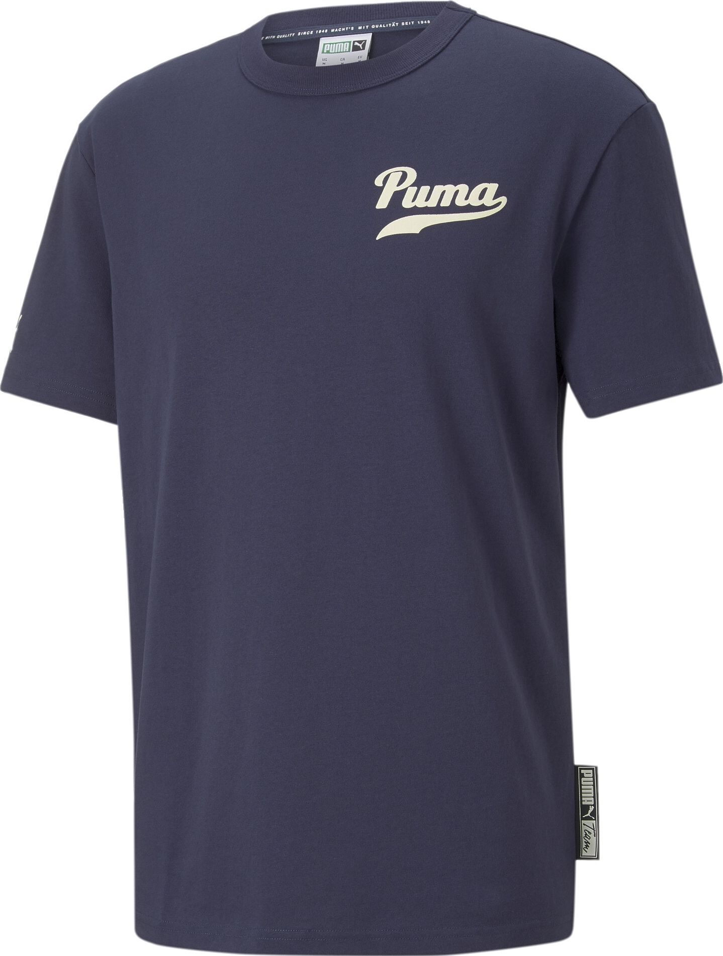 PUMA Tričko marine modrá / bílá