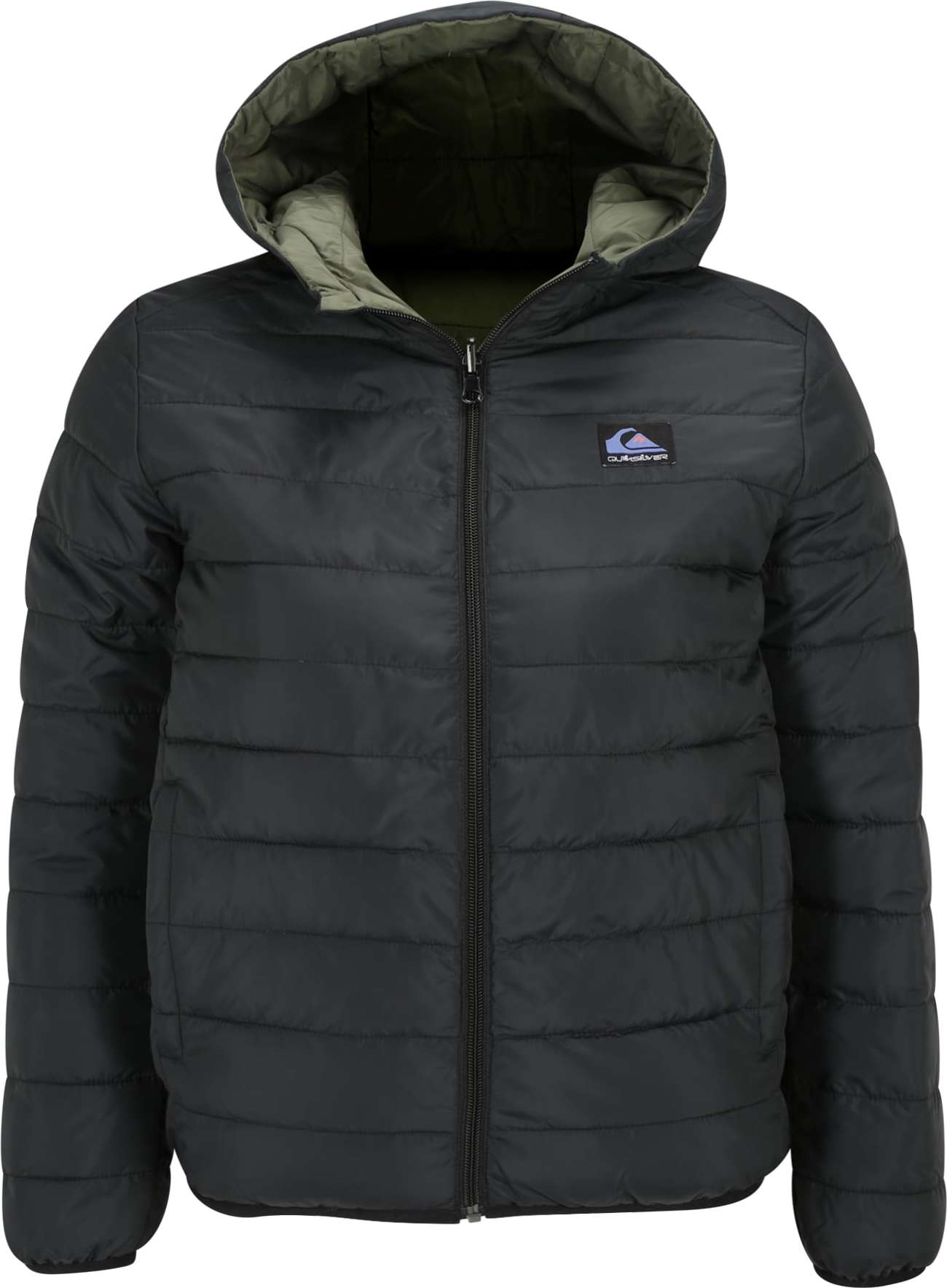 QUIKSILVER Outdoorová bunda khaki / černá / bílá