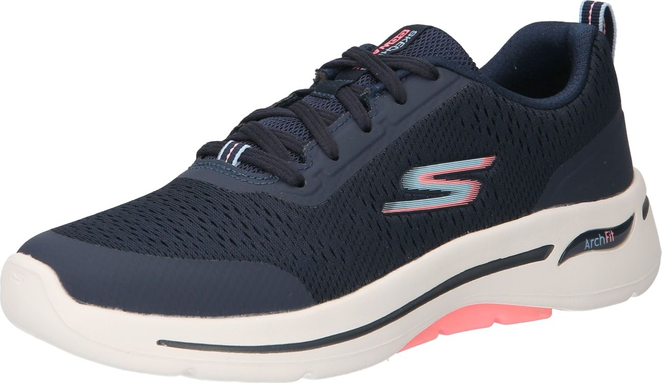 Skechers Performance Sportovní boty 'Go Walk Arch Fit' námořnická modř / aqua modrá / růžová