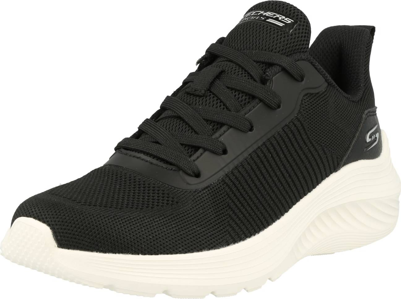 SKECHERS Tenisky černá / bílá