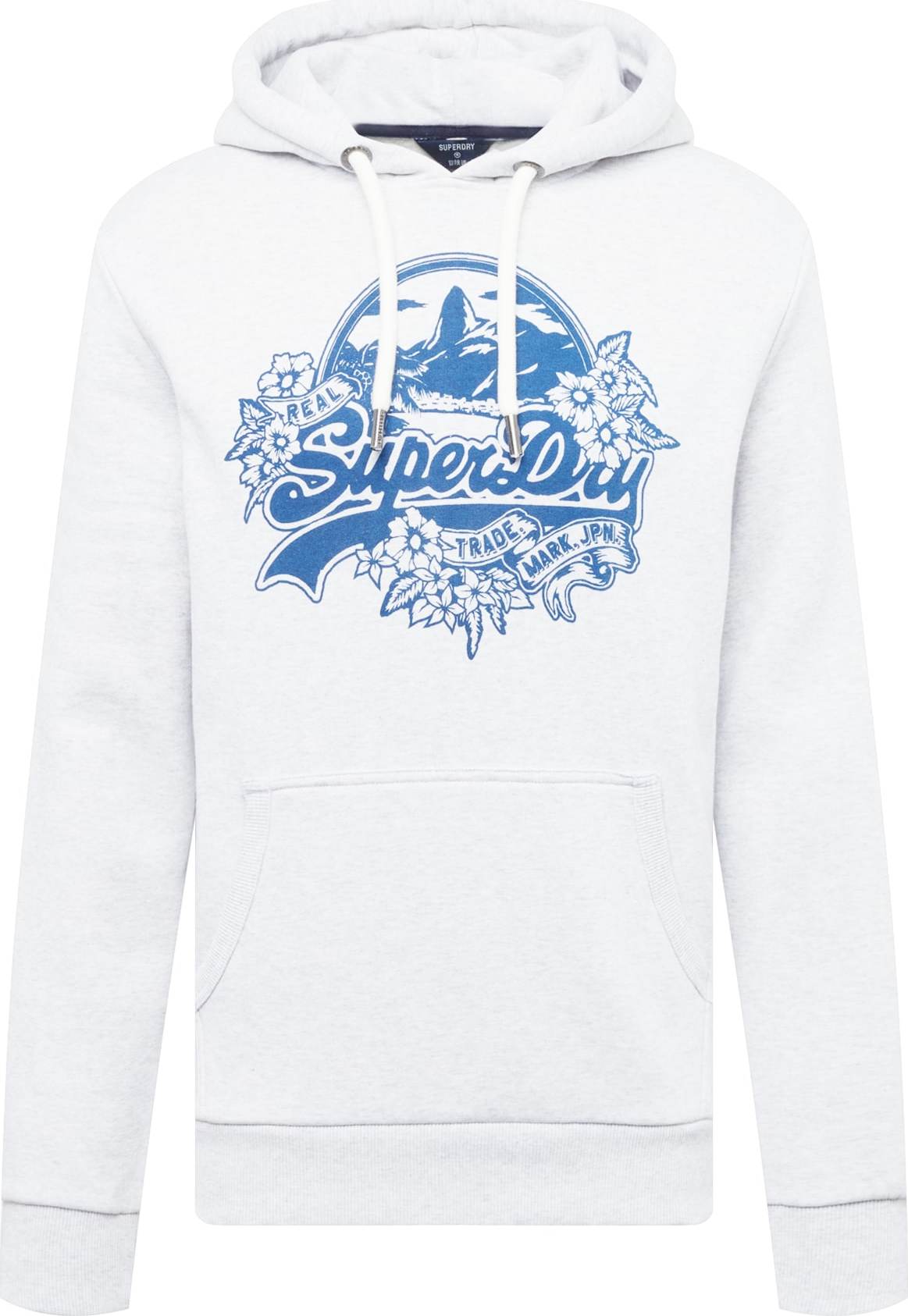 Superdry Mikina modrá / světle šedá