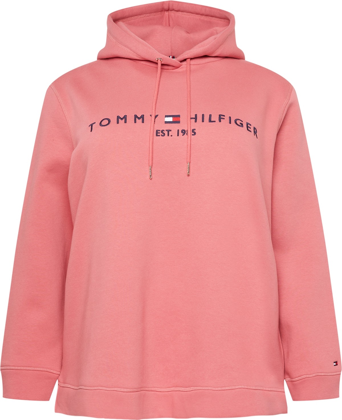 Tommy Hilfiger Curve Mikina noční modrá / starorůžová / červená / bílá