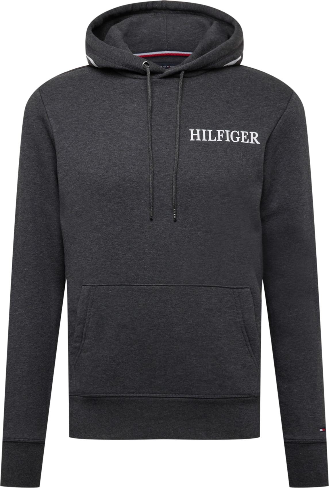 TOMMY HILFIGER Mikina antracitová / bílá