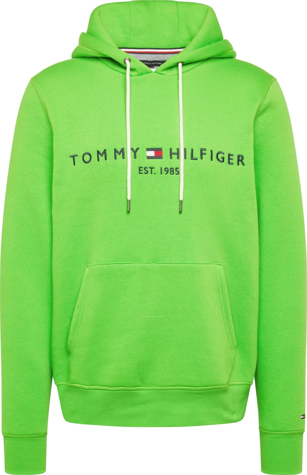 TOMMY HILFIGER Mikina námořnická modř / limetková / ohnivá červená / bílá