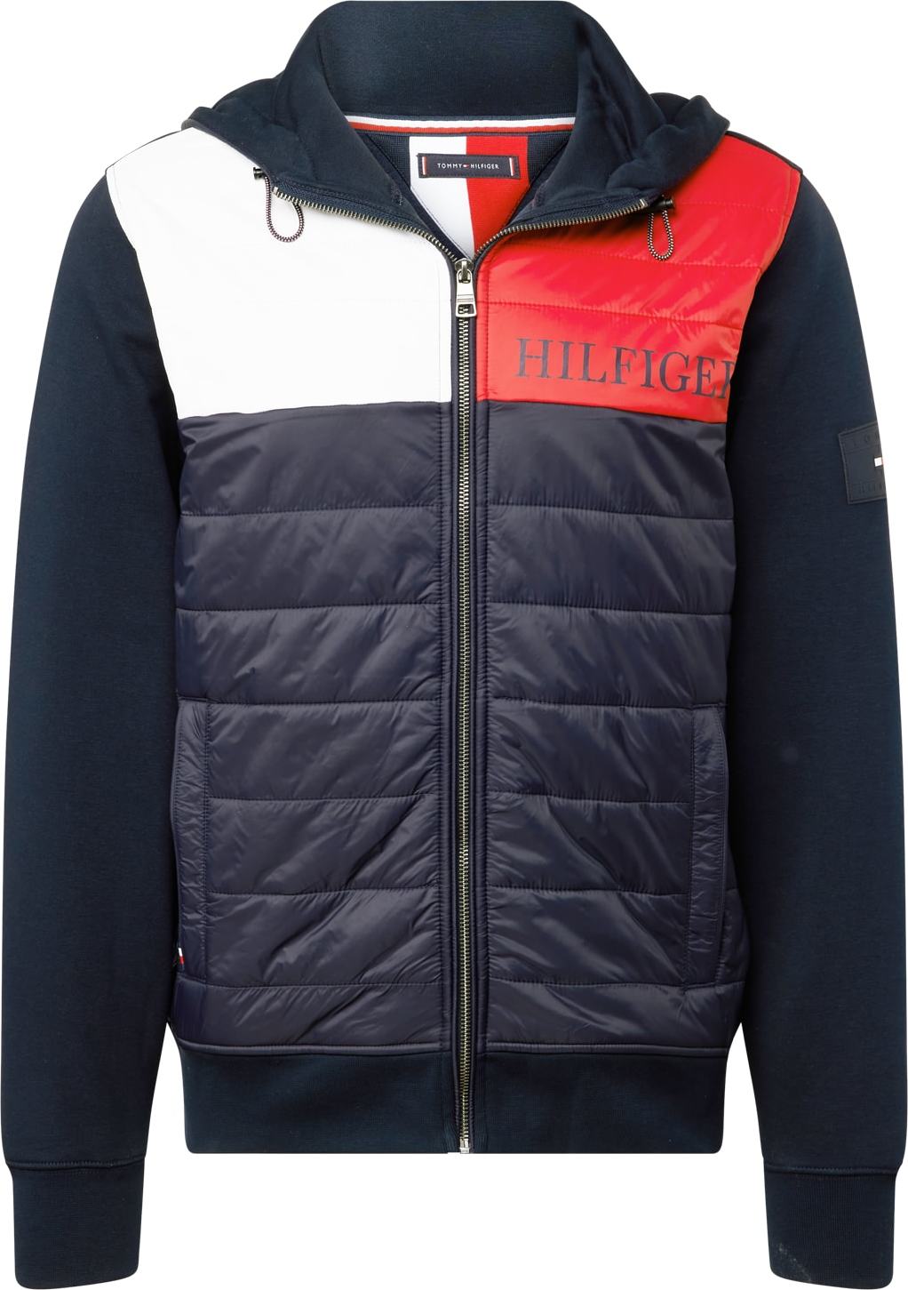 TOMMY HILFIGER Přechodná bunda noční modrá / červená / bílá