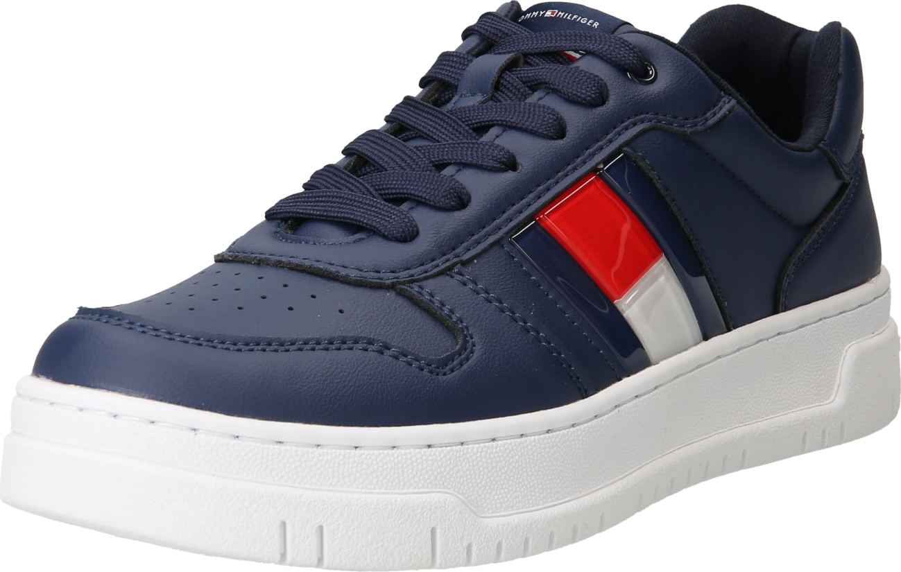 TOMMY HILFIGER Tenisky marine modrá / grenadina / bílá