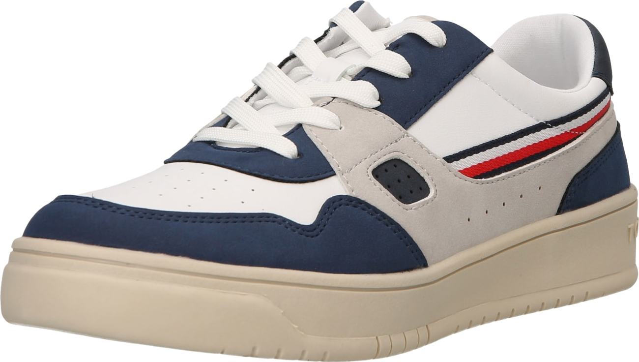 TOMMY HILFIGER Tenisky námořnická modř / šedá / červená / bílá