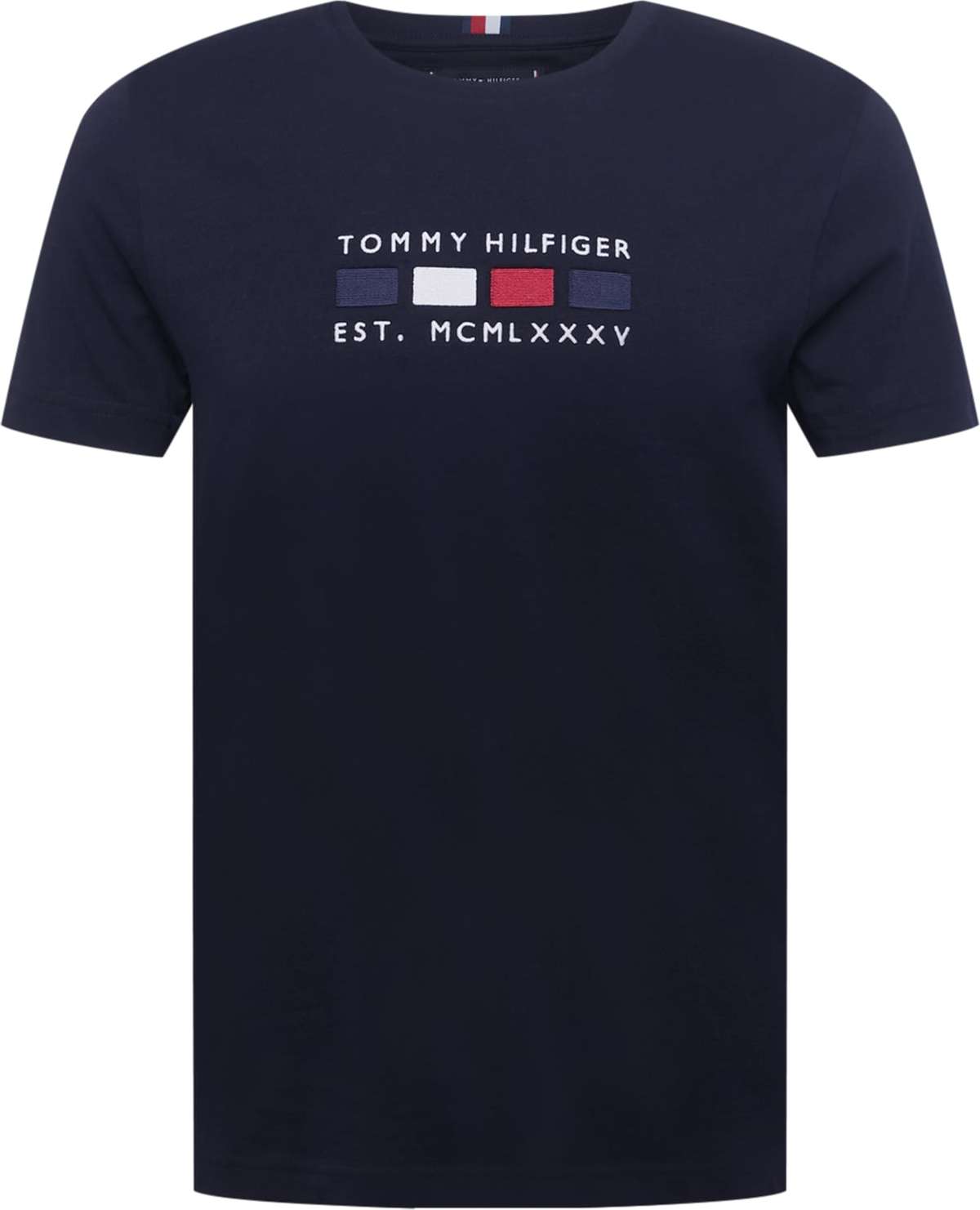 TOMMY HILFIGER Tričko námořnická modř / červená / bílá