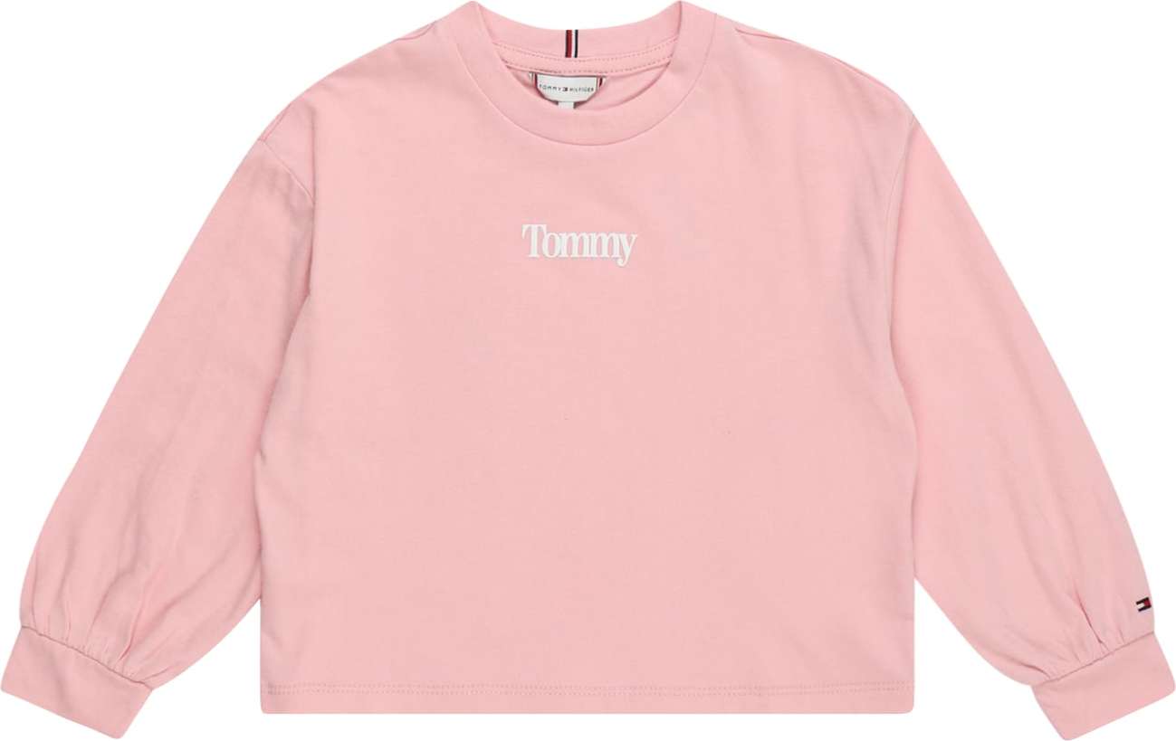 TOMMY HILFIGER Tričko námořnická modř / růžová / červená / bílá