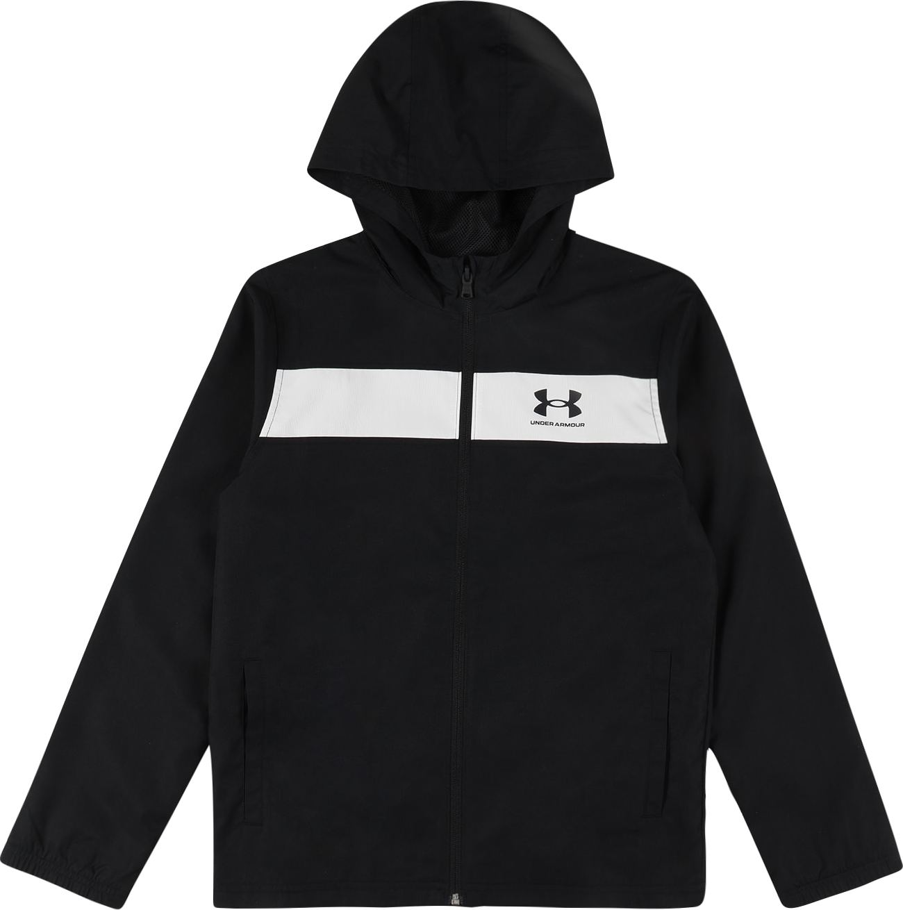 UNDER ARMOUR Sportovní bunda černá / bílá