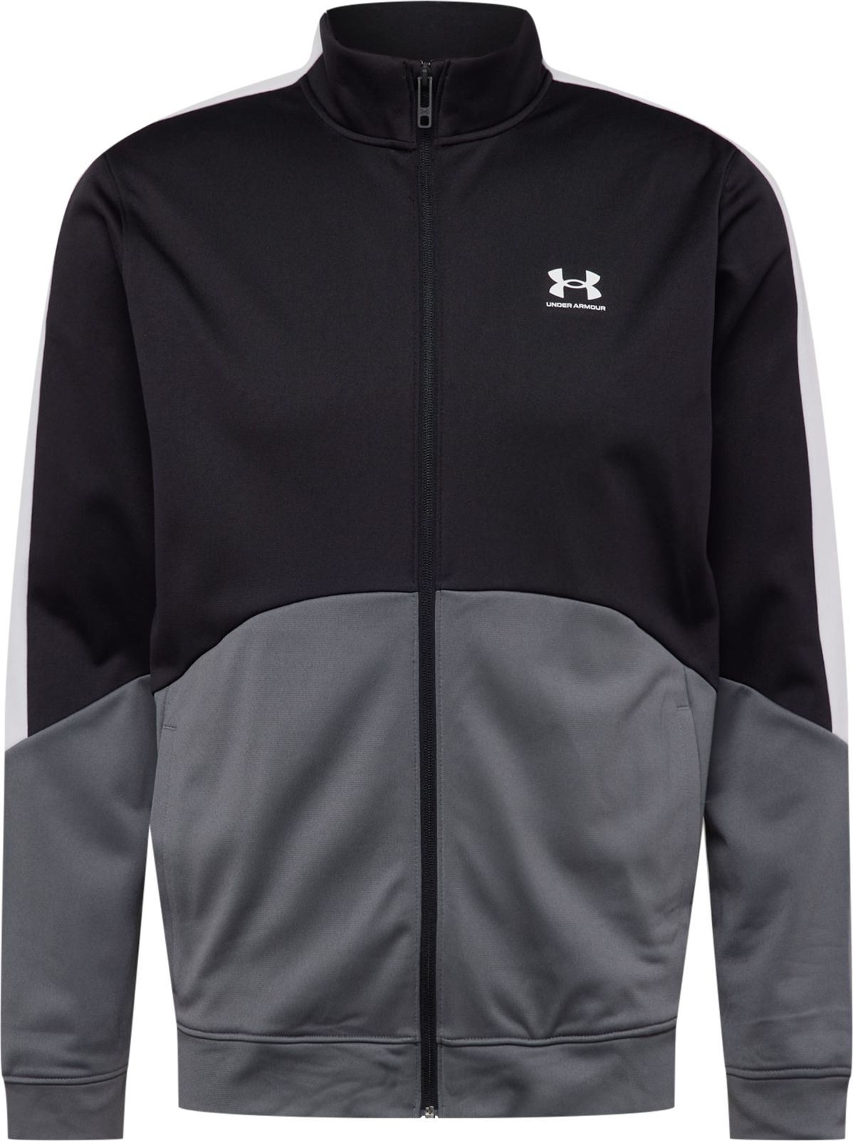 UNDER ARMOUR Sportovní mikina šedá / černá / bílá