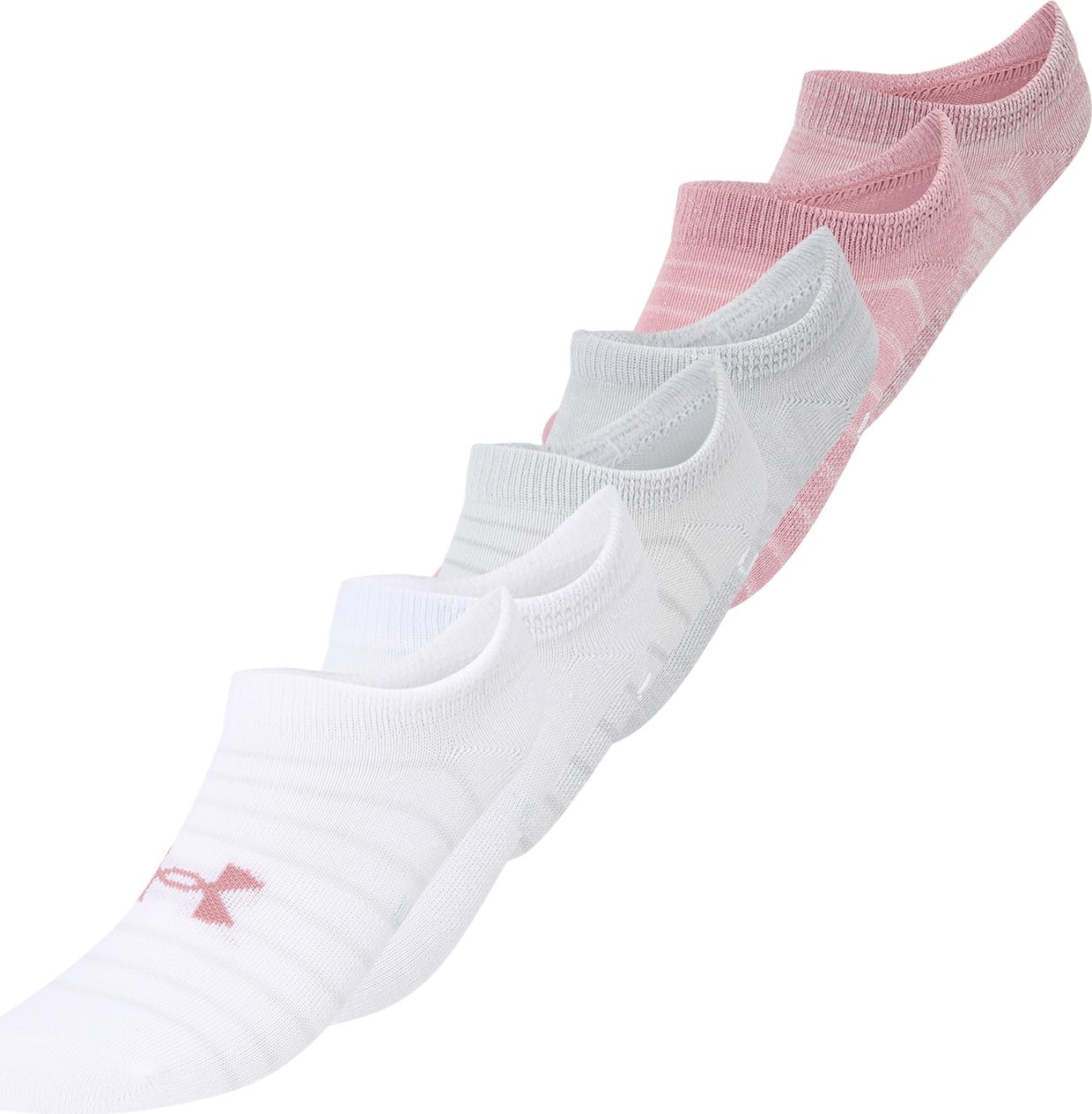 UNDER ARMOUR Sportovní ponožky šedá / pink / bílá