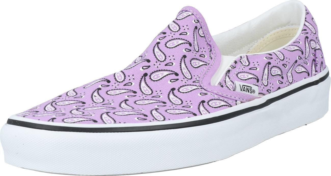 VANS Slip on boty světle fialová / černá / bílá