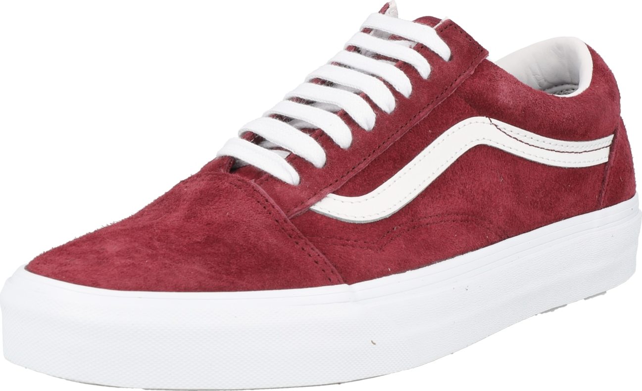 VANS Tenisky 'Old Skool' vínově červená / bílá