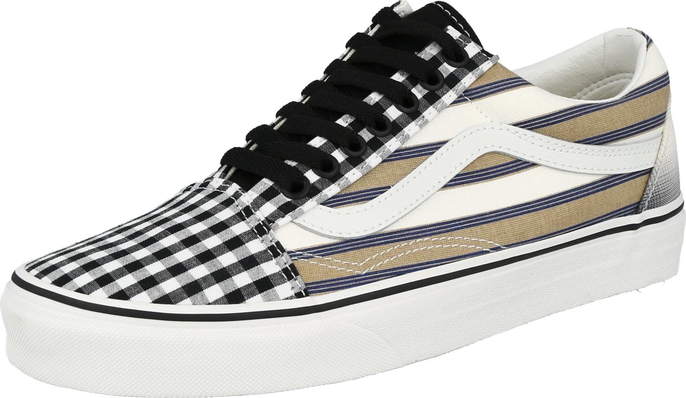 VANS Tenisky 'Old Skool' tmavě modrá / světle hnědá / šedý melír / černá / bílá