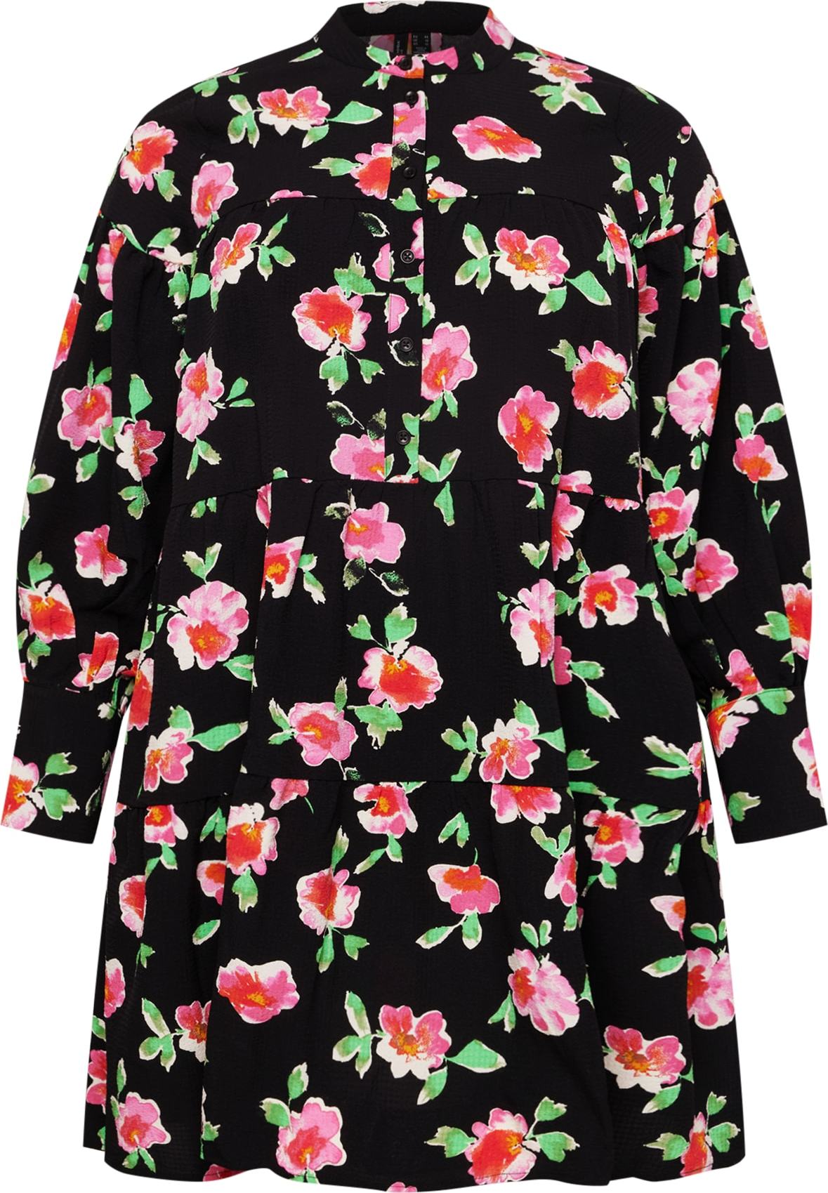 Vero Moda Curve Košilové šaty zelená / pink / růžová / černá