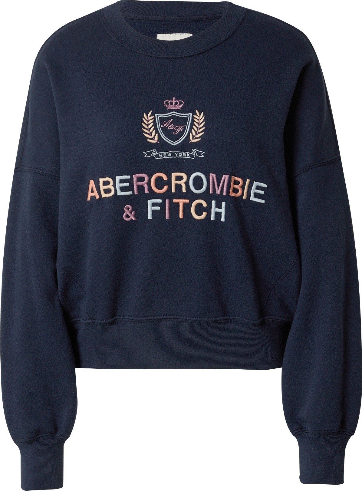 Abercrombie & Fitch Mikina námořnická modř / nebeská modř / meruňková / starorůžová