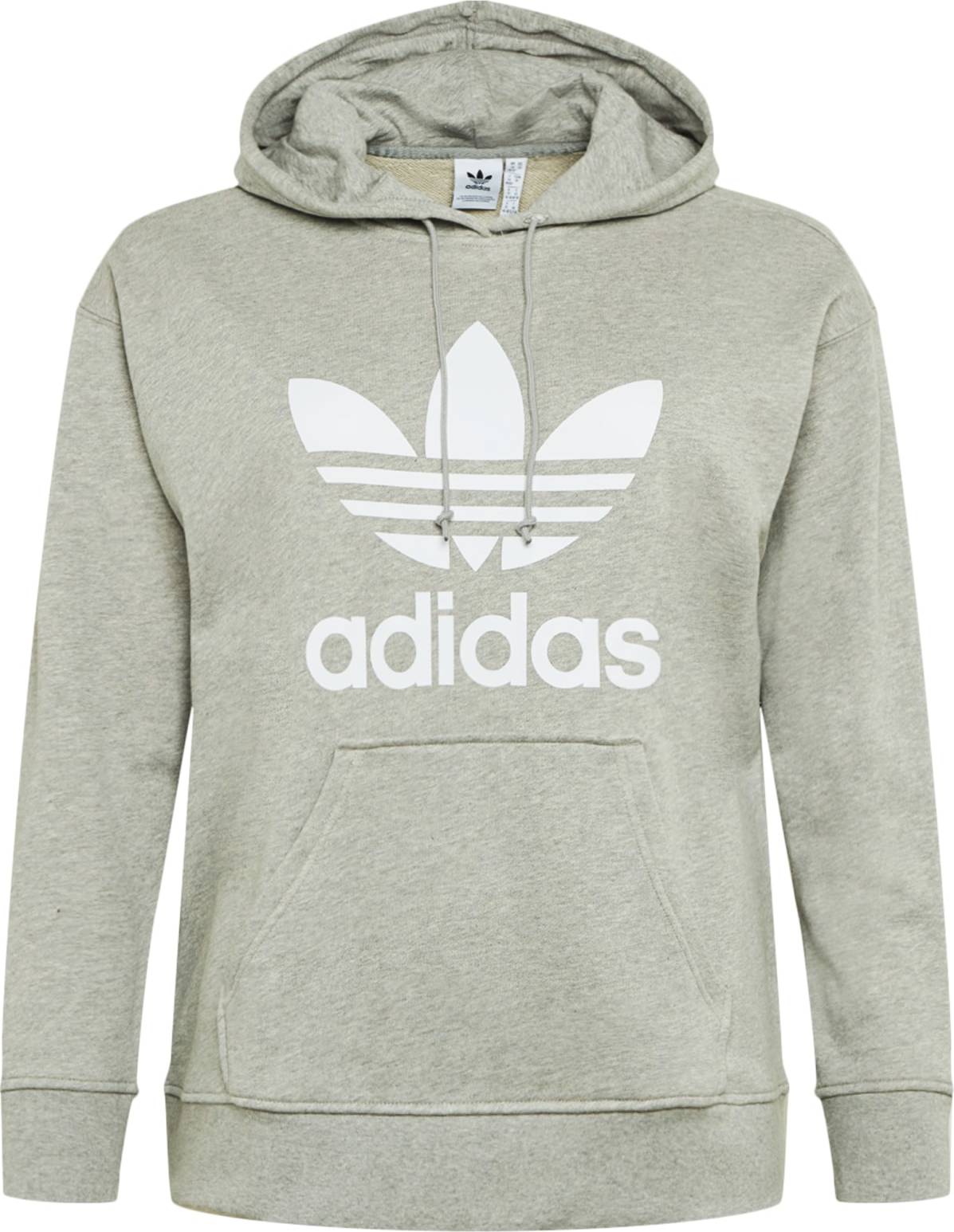 ADIDAS ORIGINALS Mikina šedá / bílá