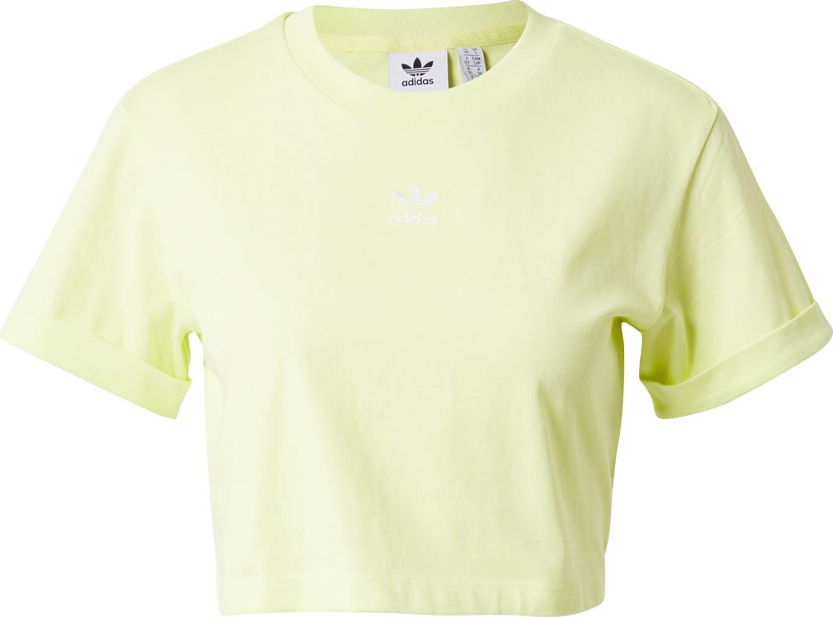 ADIDAS ORIGINALS Tričko citronově žlutá / bílá