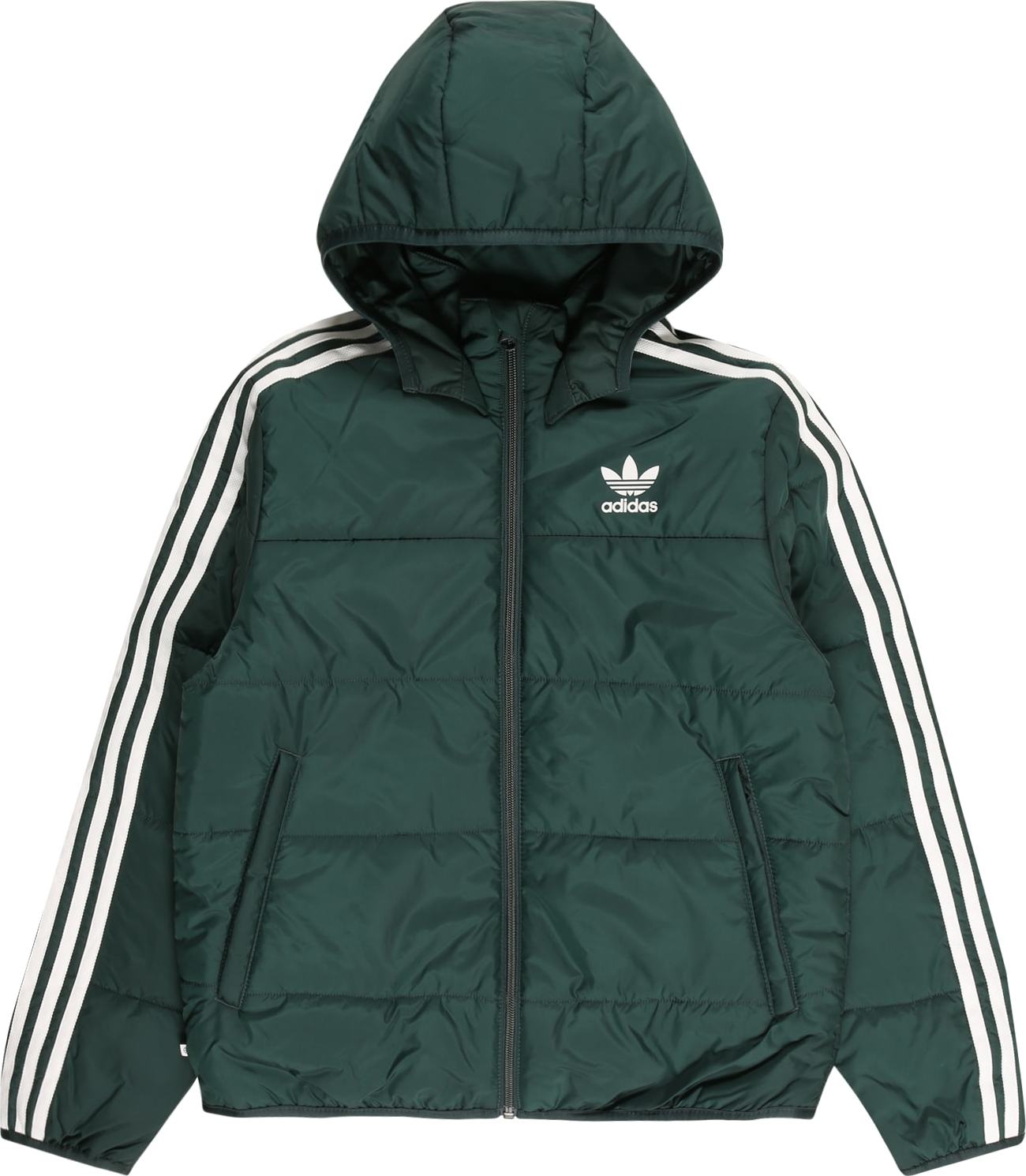 ADIDAS ORIGINALS Přechodná bunda tmavě zelená / bílá