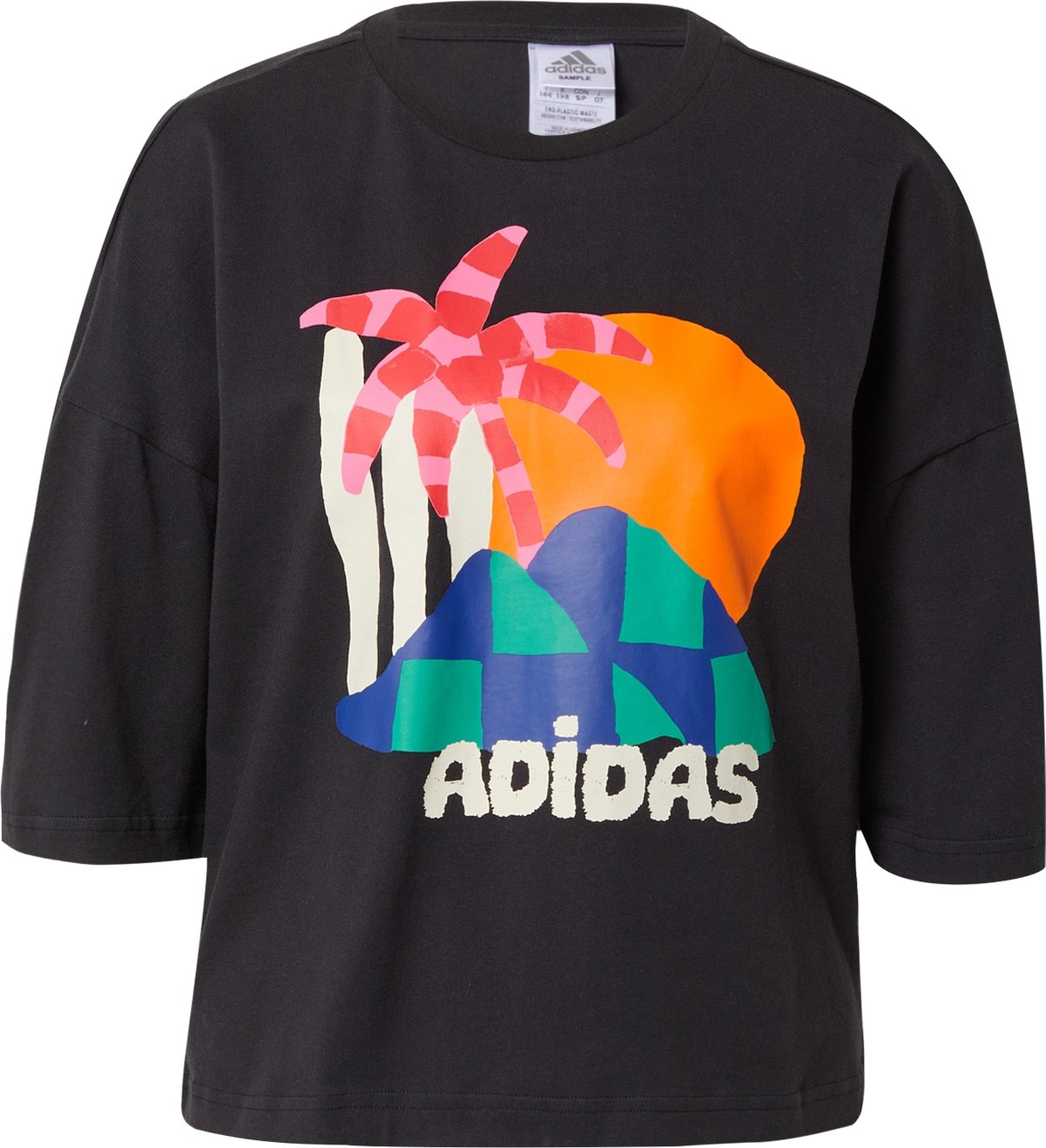 ADIDAS SPORTSWEAR Funkční tričko 'FARM' zelená / oranžová / černá / bílá