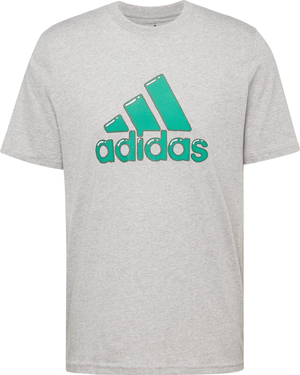 ADIDAS SPORTSWEAR Funkční tričko šedý melír / zelená