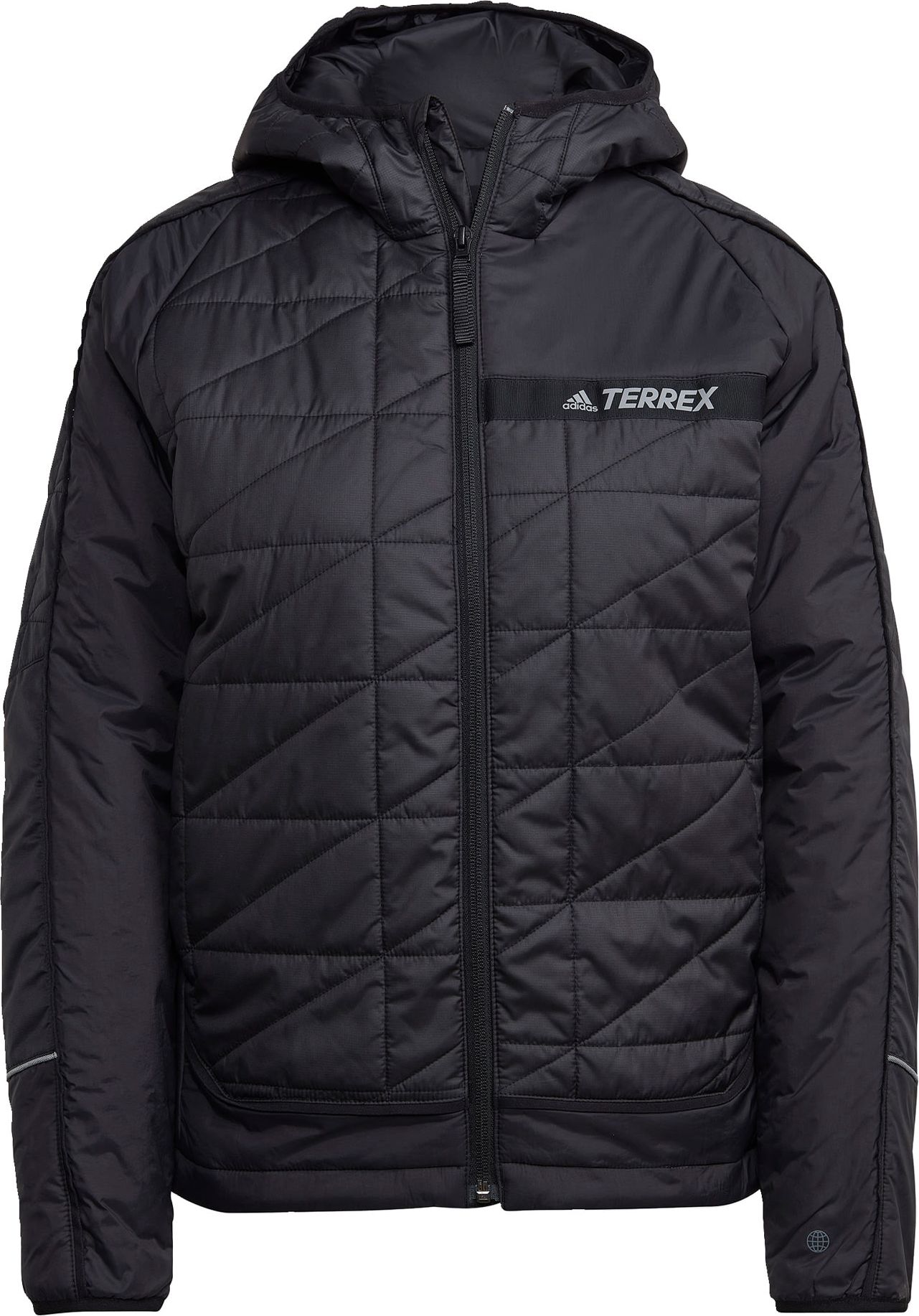 ADIDAS TERREX Outdoorová bunda stříbrně šedá / černá