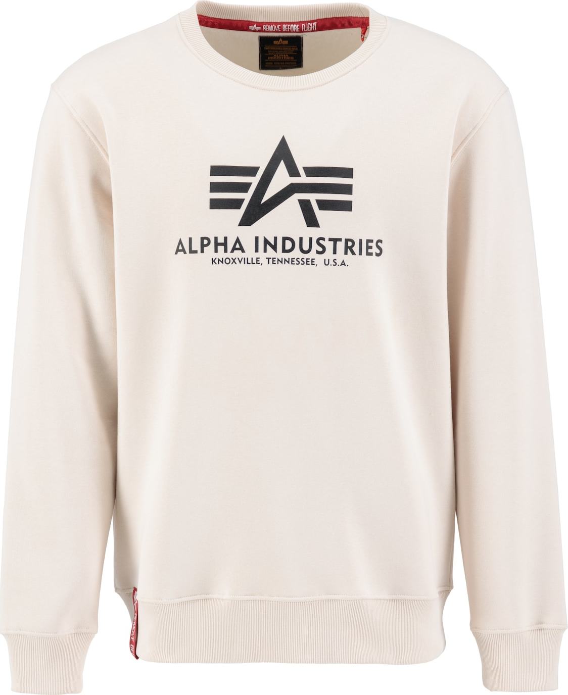 ALPHA INDUSTRIES Mikina béžová / černá