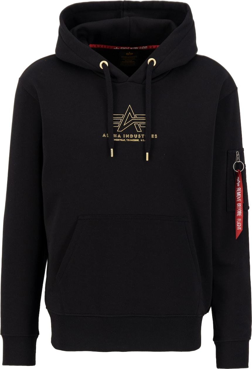 ALPHA INDUSTRIES Mikina světle žlutá / červená / černá