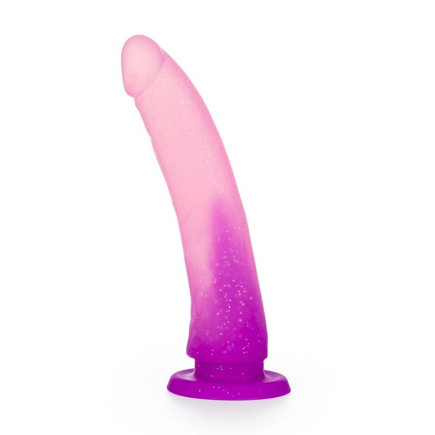 BOOM silikonové dildo zdobené jemnými glitry BOOM