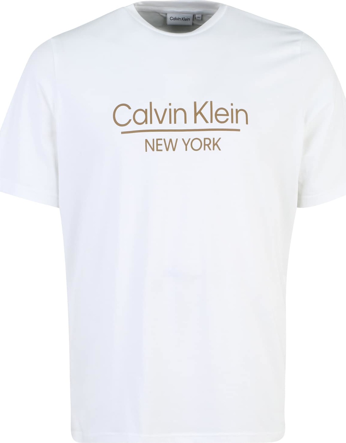 Calvin Klein Big & Tall Tričko hnědá / bílá