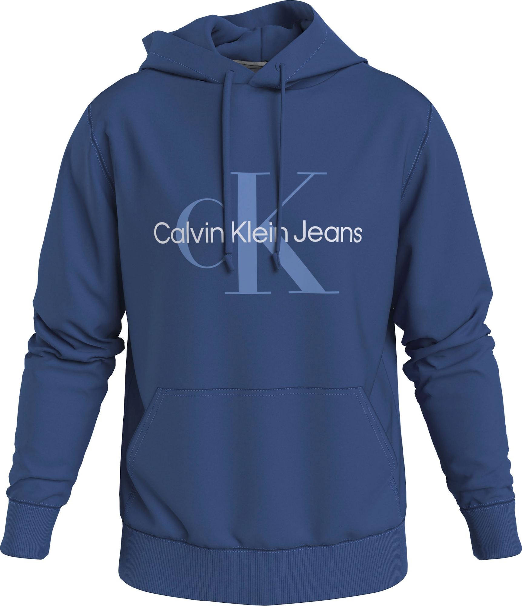 Calvin Klein Jeans Mikina modrá / světlemodrá / bílá