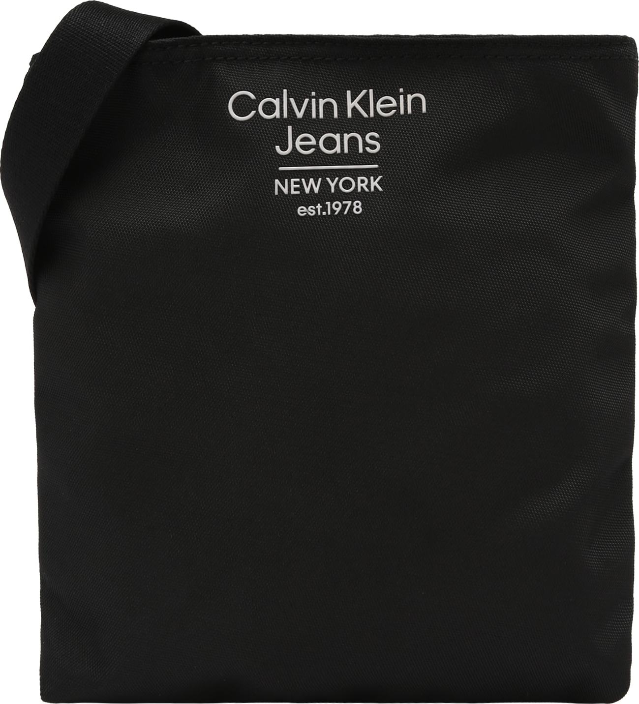 Calvin Klein Jeans Taška přes rameno černá / bílá